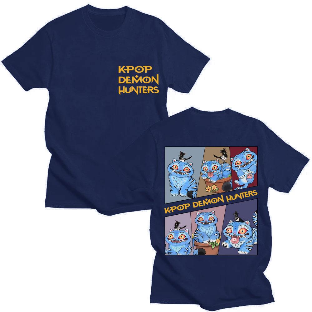 

KPop Anime Demon Hunters Derpy Tiger Graphic T Shirt Men Women Kawaii Cute Trendy T Shirts Oversized Cotton Casual Street Tees 4XL