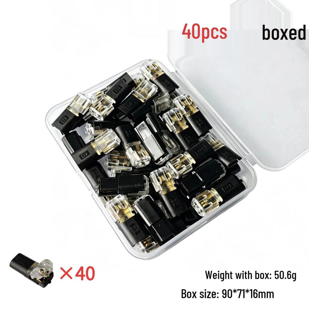 LED Quick Connector | Strip-Free & Solder-Free Double Wire Plug - Pull-Out Type D2 T1