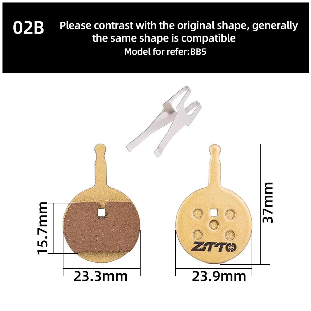 1 Pair Wear-resistant Disc Brake Pads Bicycle Accessories Copper Based