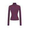 Women's Turtleneck Long Sleeve Slim Fit Top Stretch Solid Color Basic T Shirt
