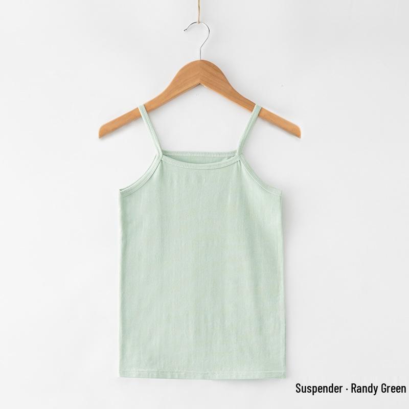 Kids' Summer Lycra Cotton Racerback Tank Top – Breathable Solid Color Base Layer for Boys & Girls