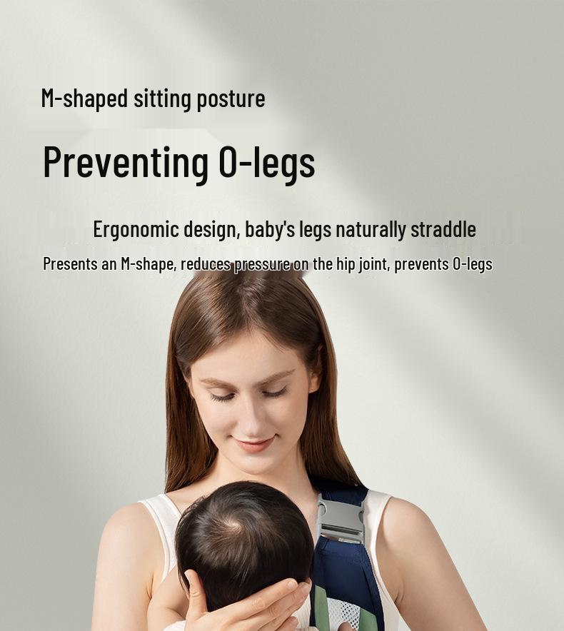 Hands-Free Infant Sling Carrier with Waist Stool for Newborns