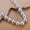 4mm-14mm Beads 925 Silver Bracelets Fashion Charm Chain Jewelry High Quality Women Lady Party Gift Wedding