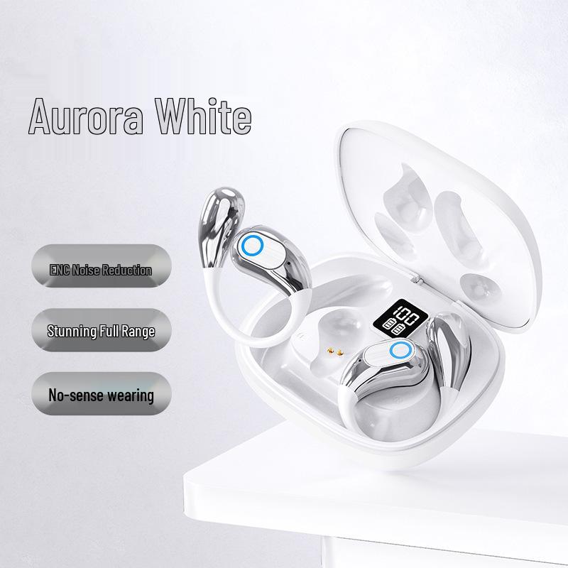 OWS Bone Conduction Bluetooth Headphones: Wireless In-Ear Sports with Long Battery Life and Digital Display