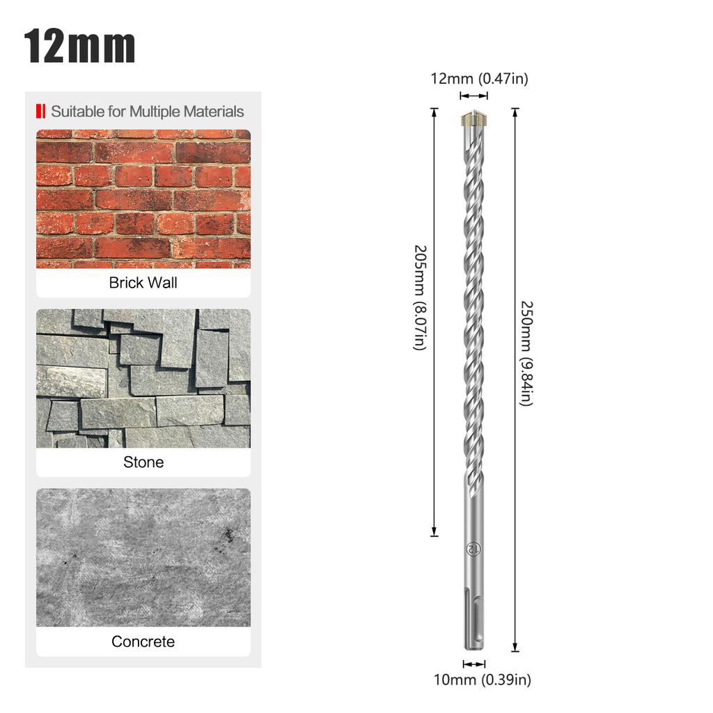 Cross Drill Bit Alloy Electric Hammer Drill Concrete Through Wall Hole Impact Drill Bit, Wall Hole Drill, Electric Hammer Drill Bit