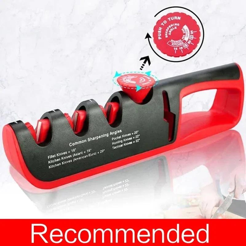 One piece set of anti slip handle four in one multifunctional quick sharpener for household use kitchen accessories sharpener