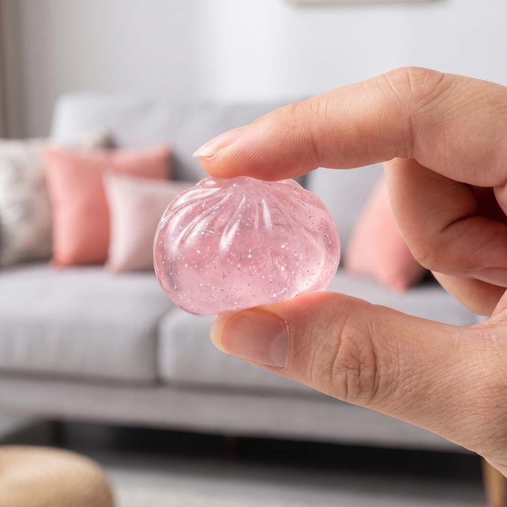 24pcs/set Food Shape Mini Dumplings Squishy With Steamer Fidget Sensory Toy Kids Toy