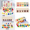 Wooden Shape Color Sorting Toy Box For Kid Educational Learning And Hand Eye Coordination