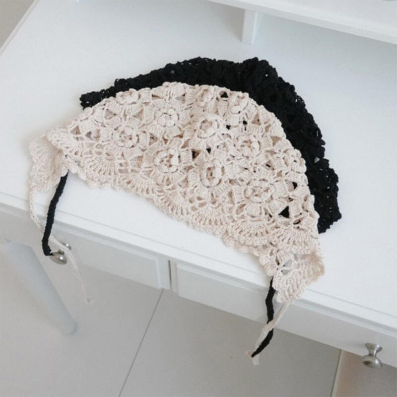 Women s Kerchief Knit Bucket Hat Bonnet Hood A33565_Ivory