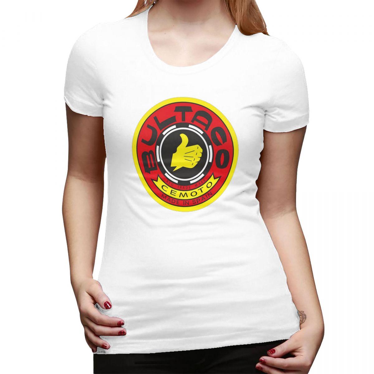 

Bultaco Motorcycles TShirt for Women Round Neck Streetwear T Shirts Womens Tees Short Summer Clothes Tops S