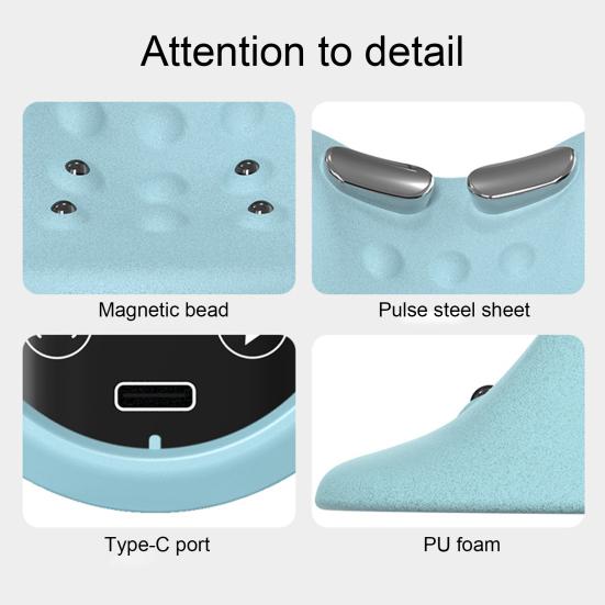 Almohada de Masaje Cervical Portátil Inalámbrico Masajeador de Cuello Calor y Shiatsu Soporte Ergonómico para el Cuello para Hogar Oficina Viaje