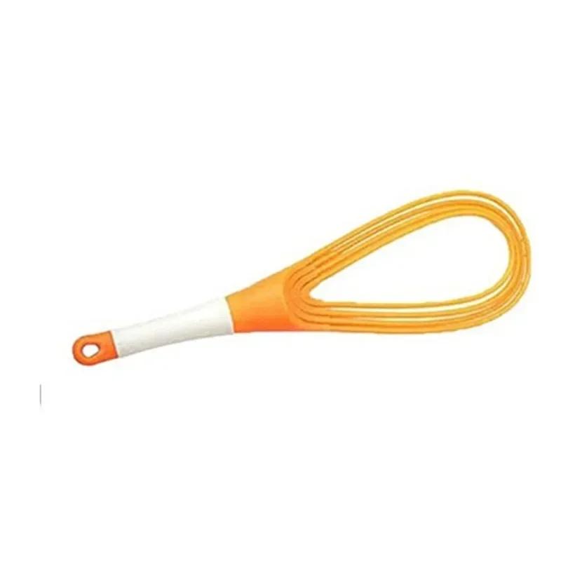 Mini Plastic Kitchen Egg Whisk, Multifunctional Rotary Manual Egg Beater Mixer, Egg Agitator, Silicone Eco - Friendly