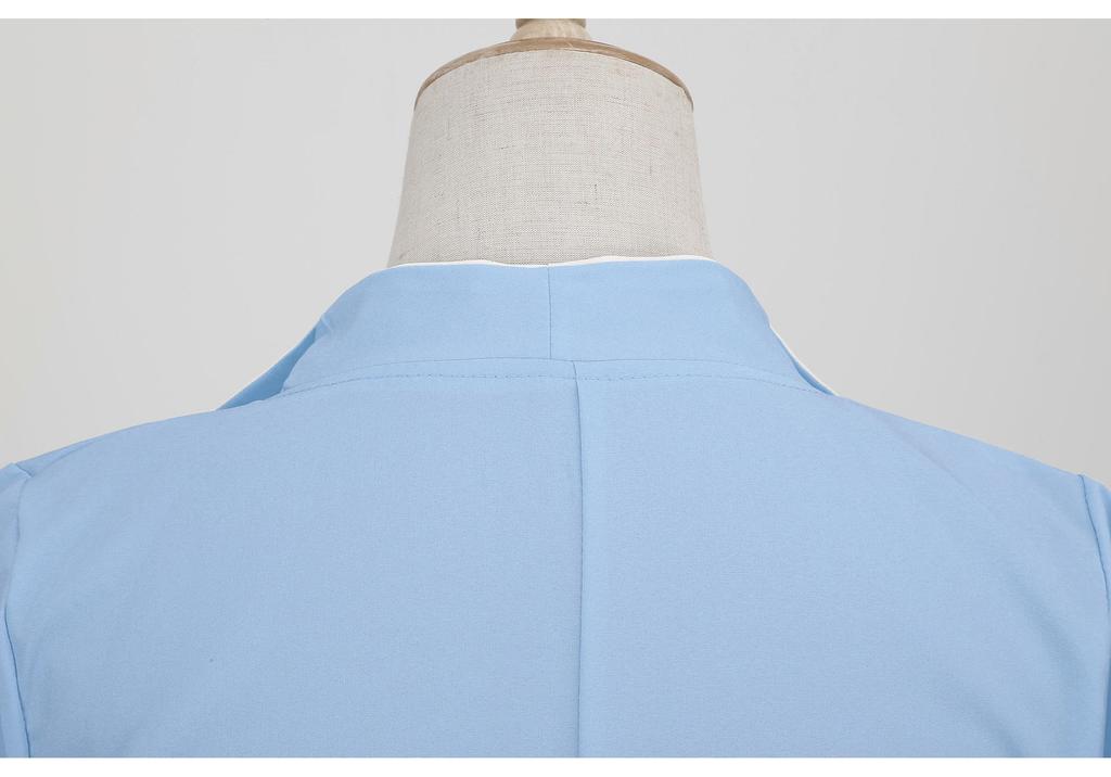 Retro Solid Color V-Neck Short-Sleeved 50s Swing Dress - New Hot Sale 2022