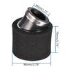 45mm Angled Sponge Air Filter for Motorcycle/ATV - Black, Compatible with Various Models