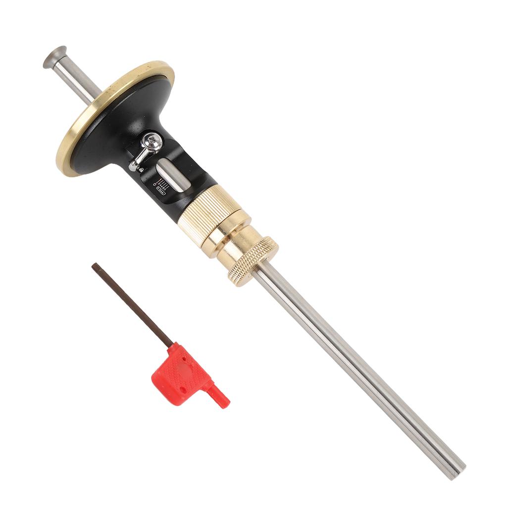 Wheel Marking Scriber Wood Scribe Tool with Fixed Cutter 0 12cm Marking Range Scriber Solid Wood Marking Guide for