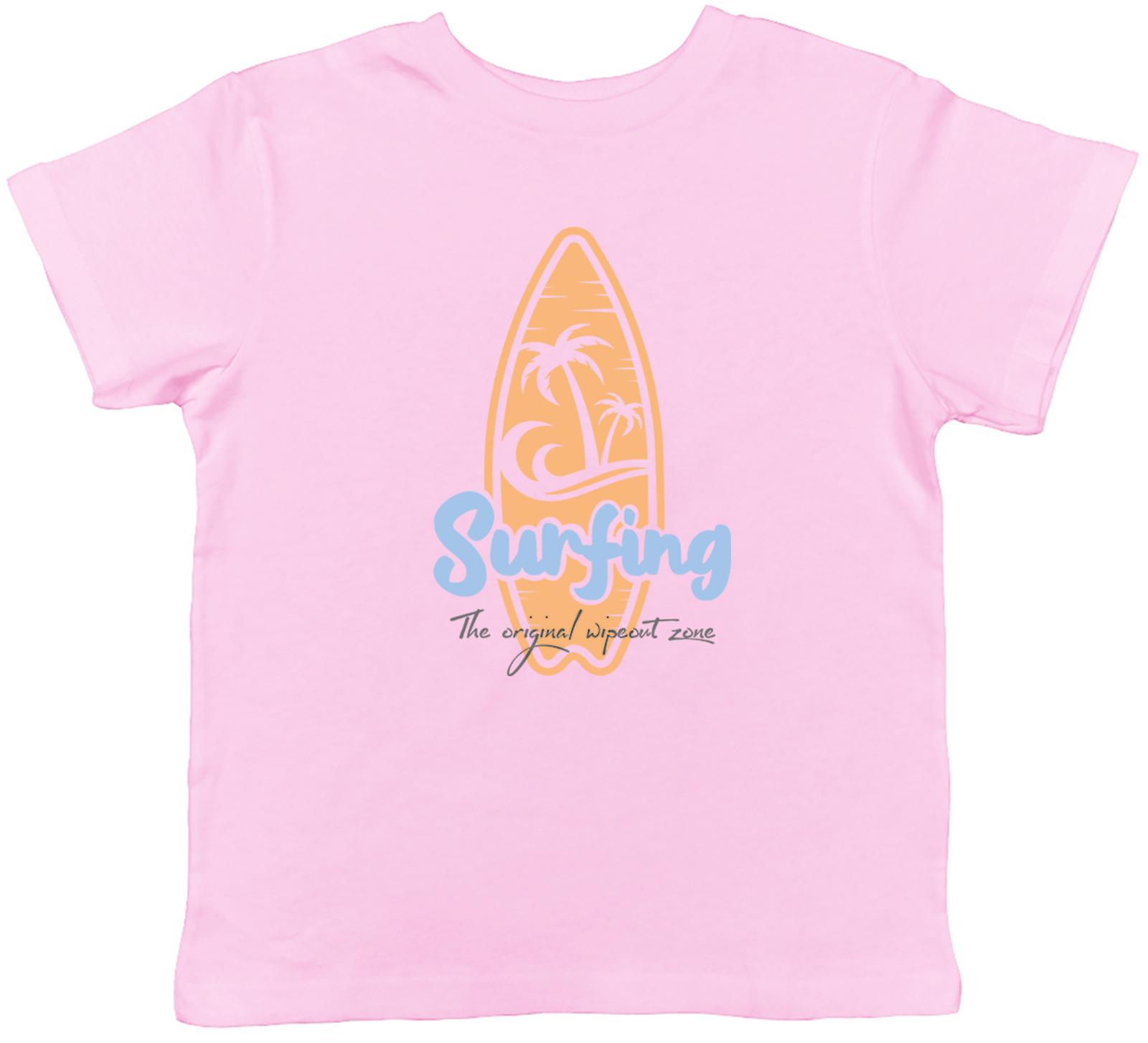 Surfing Surfer Kids T-Shirt The Original Wipeout Zone Childrens Boys Girls Gift 120