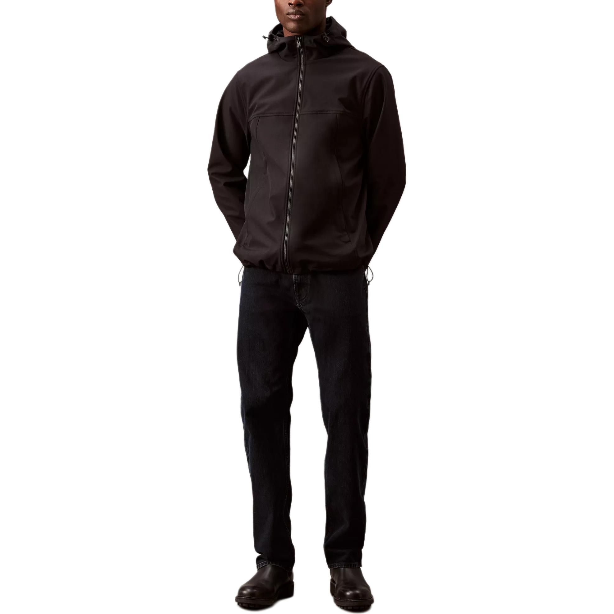 

Calvin Klein Solid Color Hooded Long Sleeve Jacket Men Jackets Black 40BM527-001 M