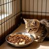 Stainless Steel Cat Bowls Non-Slip Shallow Feeding Dish Cat Food Dishes for Travel Apartment Home Kitchen Bedroom Dining Area