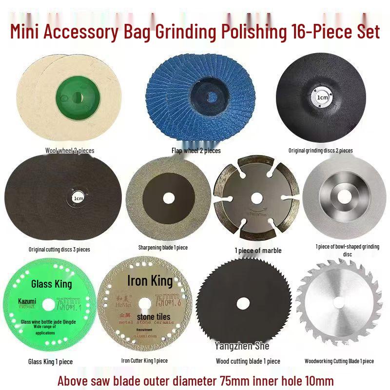 Mini 76mm (3") Angle Grinder Blade: Metal Grinding & Polishing Disc, Cutting Wheel 10mm Arbor.