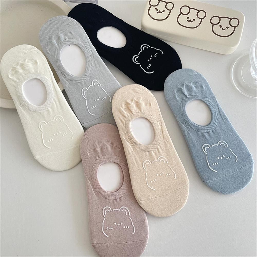 5 Pairs/Lot Cartoon Cat Fox Bear Socks Cute Animal Women Summer Funny Short Ankle Sokken Dropship