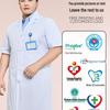 Women's Plus Size Long-Sleeve White Lab Coat - Lightweight and Loose-Fit for Medical Professionals