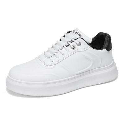 Neu designte atmungsaktive Herrenschuhe in Weiß, trendige und vielseitige Sportschuhe mit dicker Sohle für Sport und Freizeit