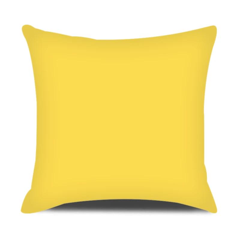 Summer Home Decor Cushion Cover 45x45cm Pillow Case for Sofa Car Green Yellow Plaid Pillowcase Daisy Flower Printed Pillow Cover