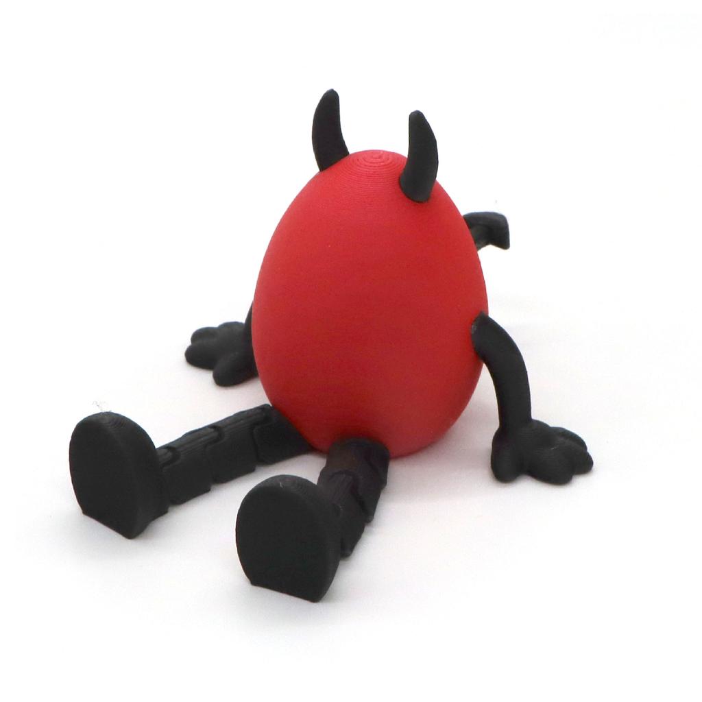 Flexible Joint Artistic Rabbit Egg Sculpture Modern 3D Printed Action Figure Ornaments, Minimalist Display Piece for Collectors