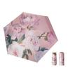 Compact Artistic Oil Painting Umbrella: Dual-Use, Portable, Black Rubber, Sun & Rain Protection for Women