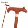 Brown Red Wooden Fashion Dog Puppy Stick Decorative Vampire Cospaly Wood Cane Mace Wand Crosier 94cm  Performance Stage Cane