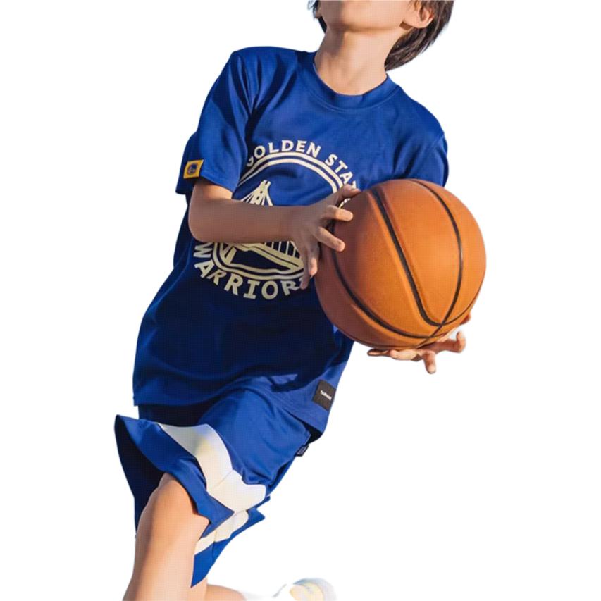 DECATHLON x NBA Collaboration 900 Series Warriors Breathable T-Shirt Blue Kids