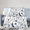 Retro Vintage Art Cute Dogs Blankets Soft Warm Street Trend Plush Throw Blanket For Couch Chair Flannel Bedspread Bed Cover