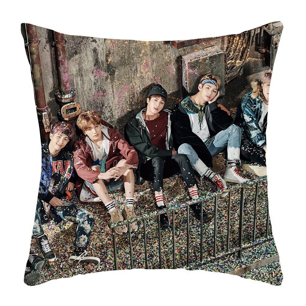 Of The Soul 7 Print Pillow Case Decorative Kpop Bangtan Boys Cover Cushion