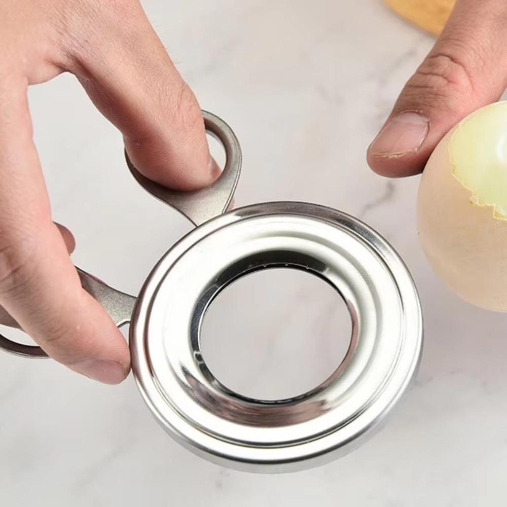2PCS Stainless Steel Egg Shell Cutter Manual Operation Egg Opener Handheld Egg Breaker Cooking Tool