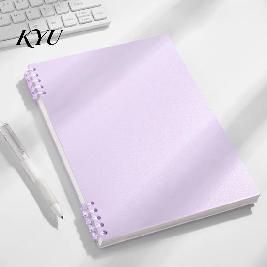 Agenda Notebook A5 Spiral Notebook, Lined /Horizontal Grid/Blank Inner Page, Flat Lay Journal for Notes Morandi Solid Color Cover Sketchbook