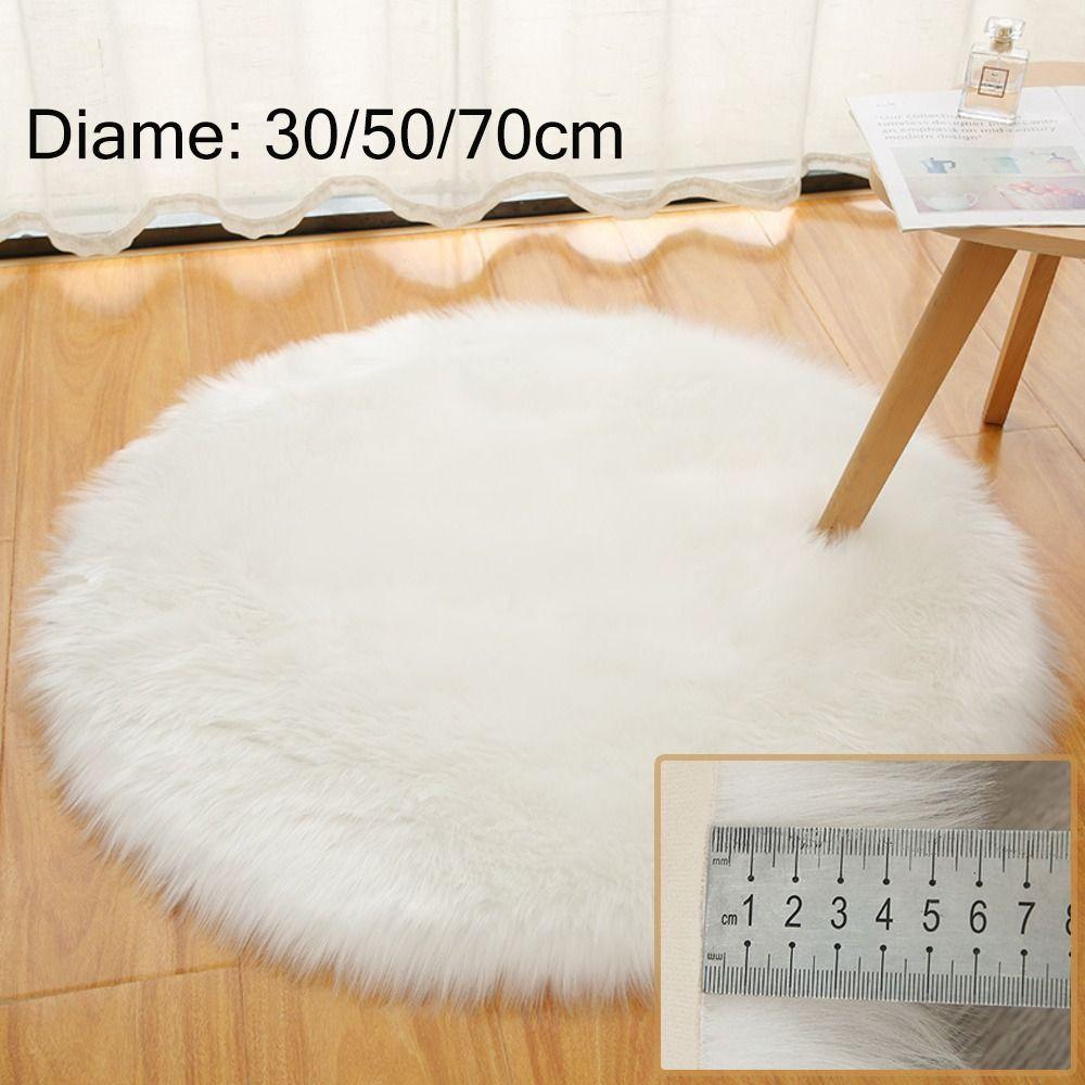 Long Plush Plush Round Carpet Round Bedside Rug Warm Hairy Carpet Seat