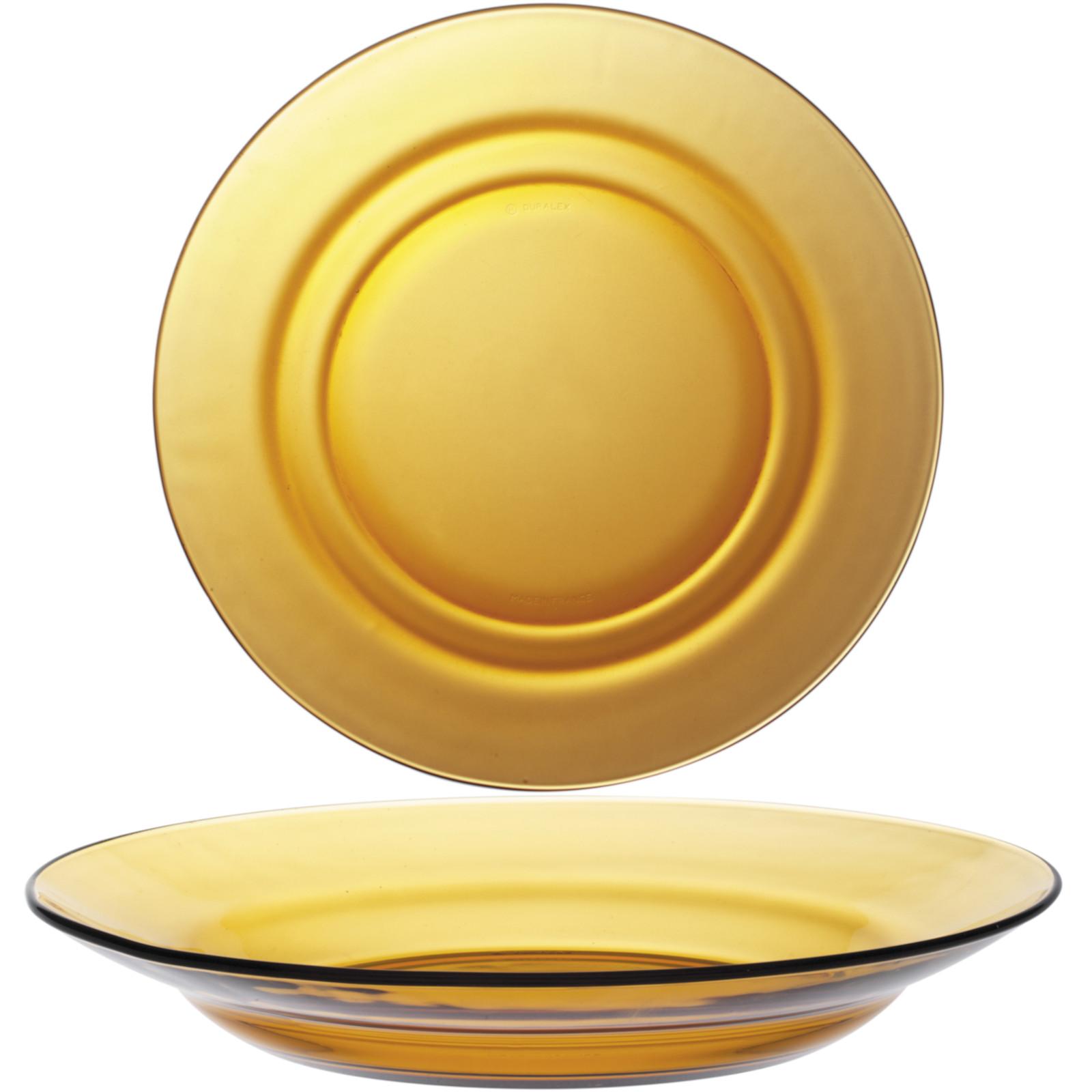 Duralex LYS AMBER piatto fondo arancione 230 x 35 mm set da 6