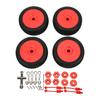 4Pcs RC Car Sealing Wheel Vehicle Plastic Wheels Hub Rubber Tires Set for 1 8 1 10 RC Short Course Truck CarRed