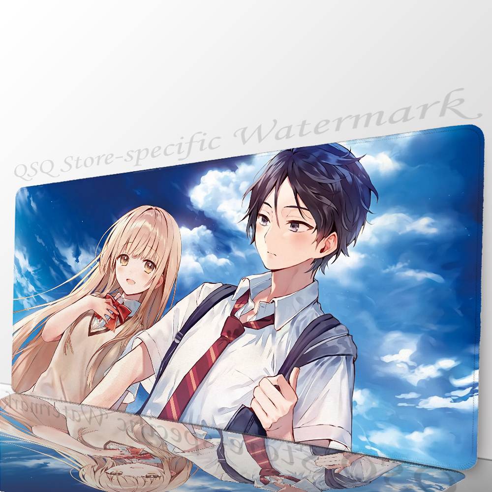 Der Engel von nebenan verwöhnt mich bis zur Besinnungslosigkeit Anime Mauspade Maismatte Schreibtischmatte Mit Polster Gaming Zubehör Prime Gaming XXL Tastatur P