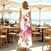Women's Minimalist Sleeveless Loose Maxi Dress Elegant Floral,Comfortable,Versatile Summer Casual Vacation Outfit