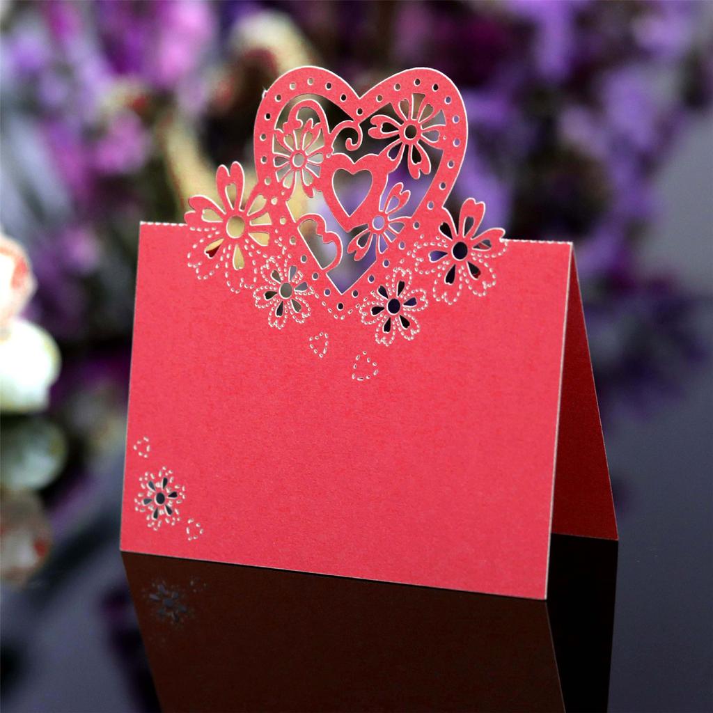 50Pieces Hollow Heart Table Number Cards Wedding Table Name Cards For Bridal Showers Wedding Christmas Banquets Party