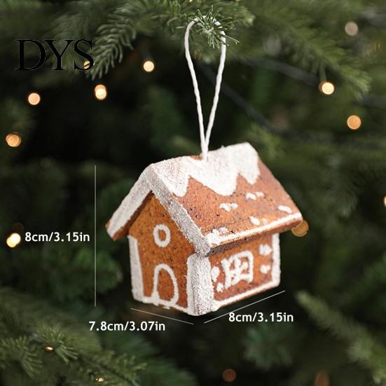 Environmentally Friendly Christmas Decor Ornaments 3D Foam Gingerbread/Star/Candy Cane Decoration Multi-size Sticky Powder Hanging for Xmas