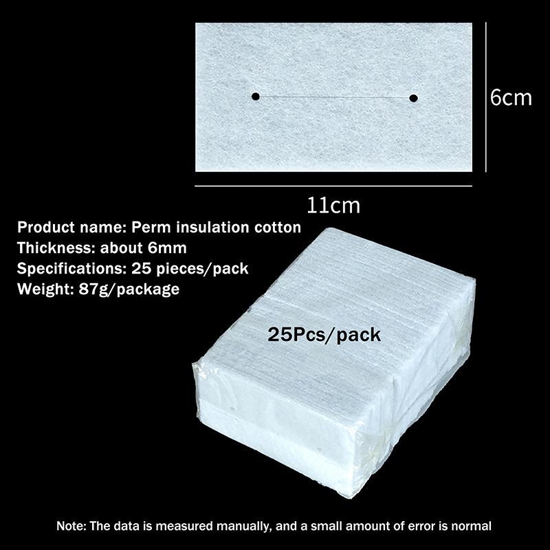 14/25 Pcs Salon Hair Perming Cotton Pad Barber Perm Hair Rod Patch Curl Wave Crimp High Temperature Accessory Styling Tools