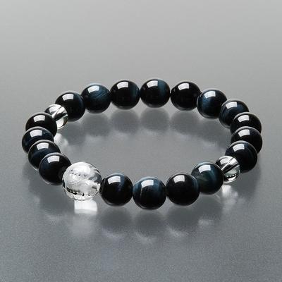 Buddhistischer Altar Shop Takita Shoten Speziell Ausgewähltes Armband Gebetsperlen Natursteinarmband Blauer Augenstein Drachengeschnitzt Echter Kristall 10mm