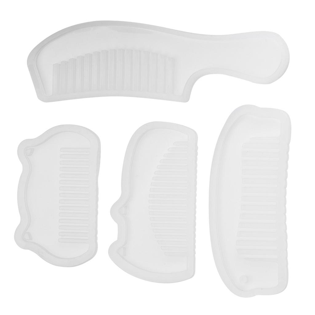 4 Pcs Set Comb Series Silicone Mold DIY Hand Craft Epoxy Resin Jewelry Making Tools