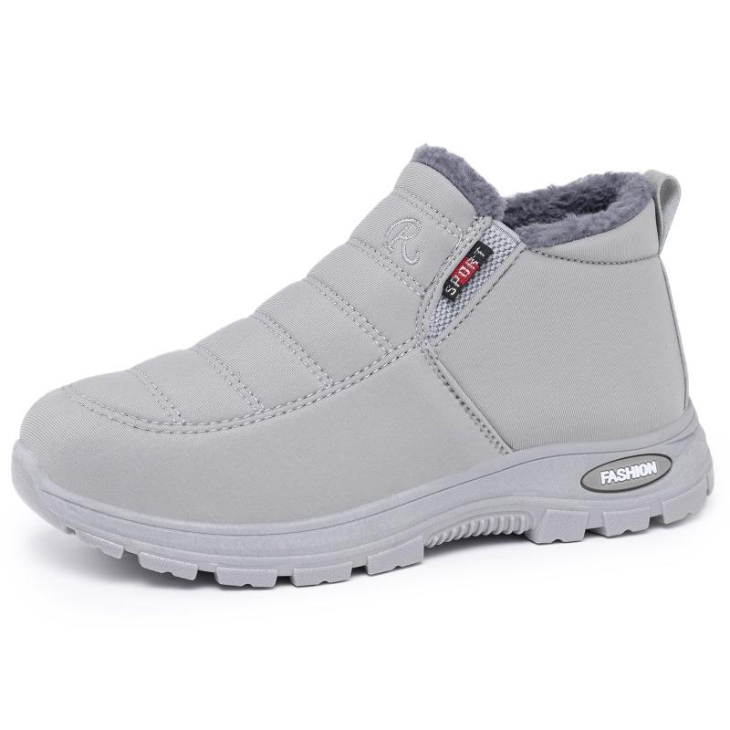 

Хлопковая обувь Женские холодостойкие и теплые хлопковые ботинки Плюс бархатная утолщенная обувь на высоком голенище 37 серый