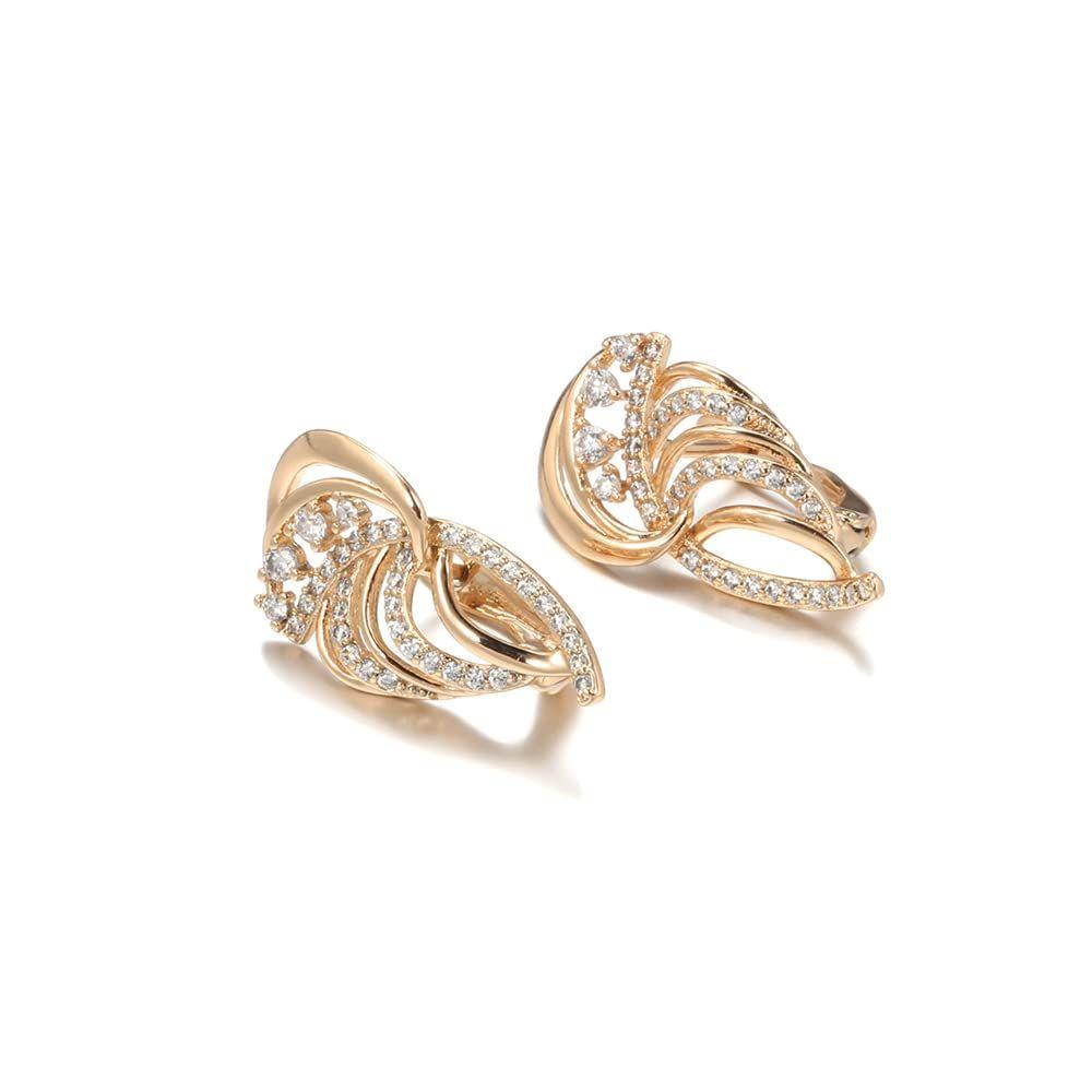 Stylish Copper Zircon Earrings for Women and Girls