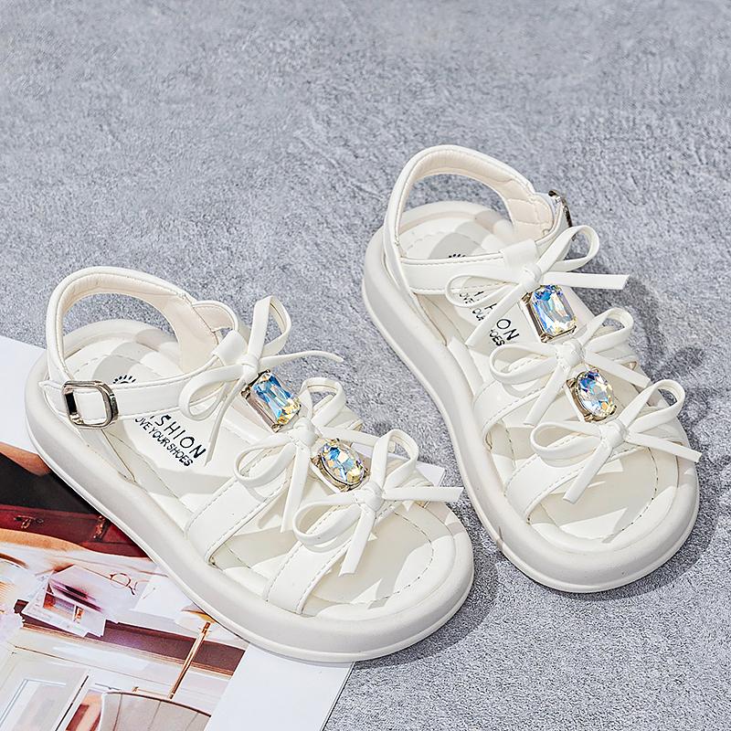 Sommer Schöne Schülerin Wasser Diamant Schleife Kinder Freizeitsandalen Mode Niedlich Cartoon Bequem Elegant Mädchen Sandalen