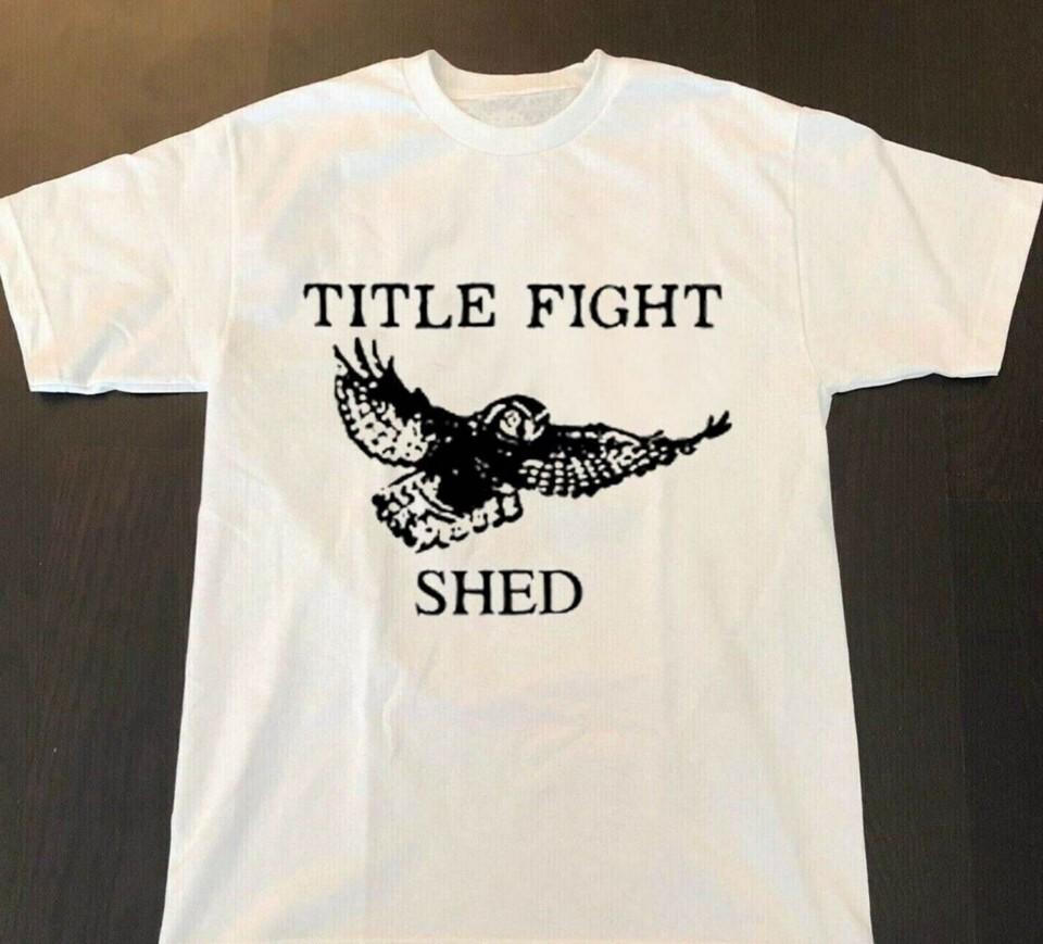 Maglietta Unisex Bianca in Cotone Pesante Vtg Band Title Fight