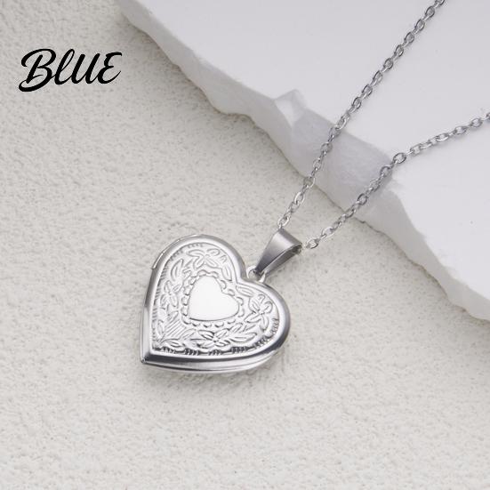 Photo Storage Necklace Heart Locket Pendant Frame Promise Love Keepsake